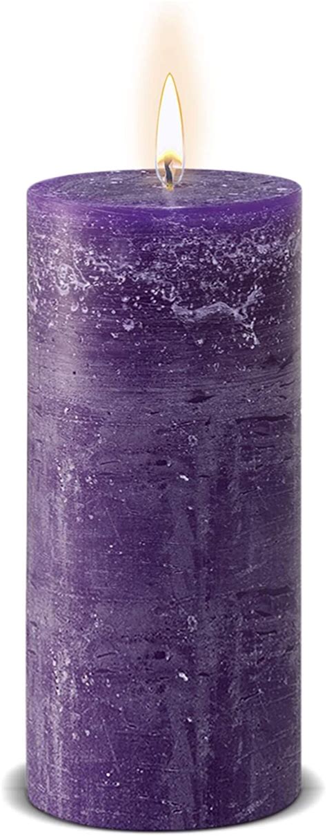 Rustic Purple Pillar Candles Romantic 2.75X7.5 Unscented | Etsy