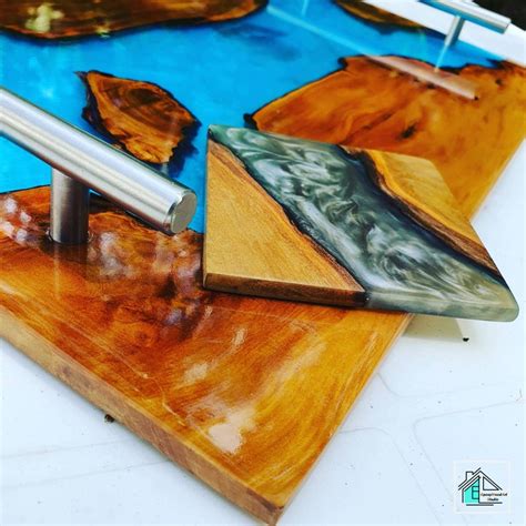 Epoxy Wood Coasters / Resin Wood Coasters / Live Edge Coasters | Etsy