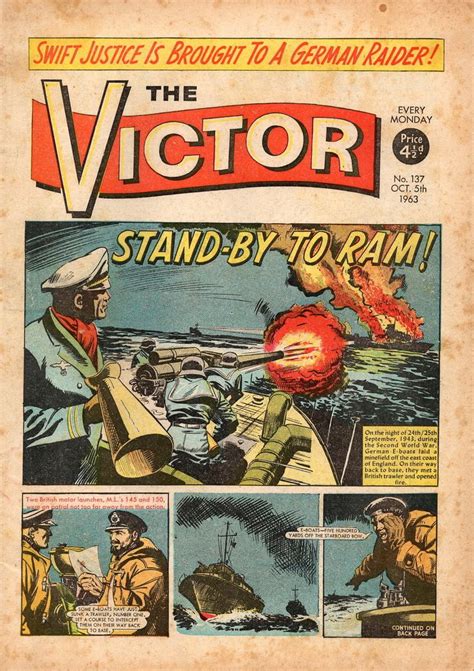 The Victor No.137 - 5th October 1963 | Comic poster, Comics, War comics