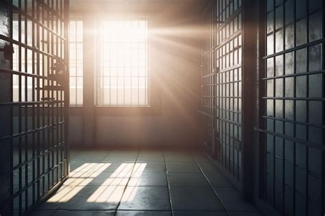 Premium AI Image | Prison cell with rays of light from the window