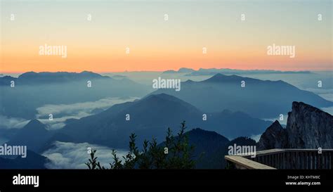 Scenic sunrise in mountains Stock Photo - Alamy