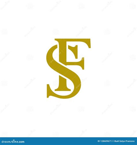 Initial SF Logo Design Vector Template Stock Vector - Illustration of emblem, modern: 128609671