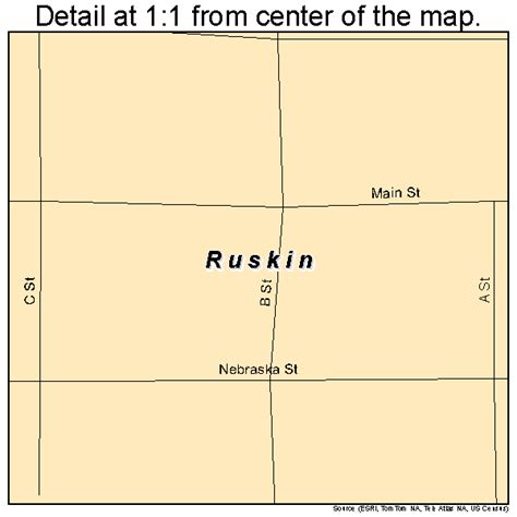 Ruskin Nebraska Street Map 3142810