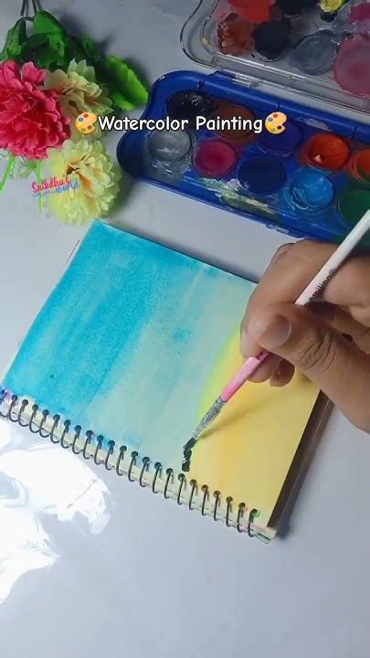 Watercolor Painting #art #painting #shots - YouTube