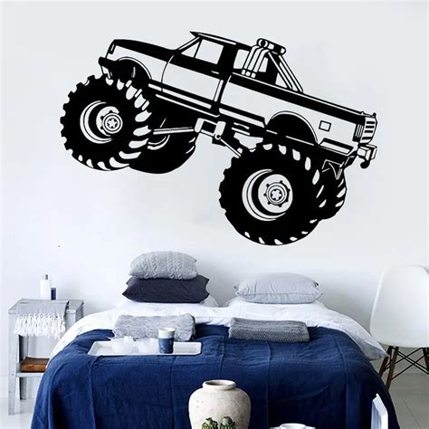 Wall Decals For Boys Rooms Monster Truck Decal monster truck decor art ...