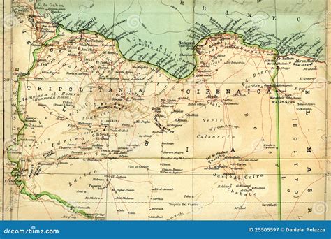 Old Map (1929) Of Libya Royalty-Free Stock Photography | CartoonDealer ...