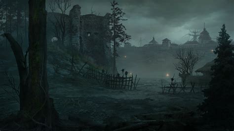 Download Village Dark Landscape HD Wallpaper by Yuri Hill