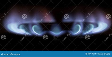 Blue Flame of Natural Gas Fire As the Background Stock Photo - Image of ...