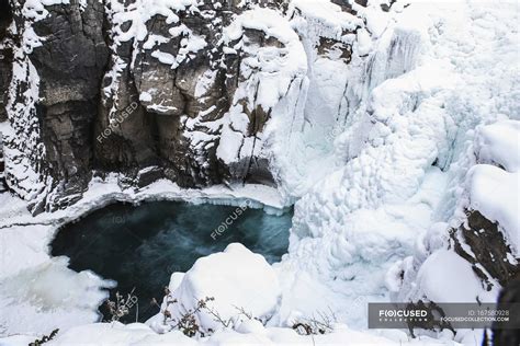 Sunwapta Falls in winter — eco, daytime - Stock Photo | #167580928