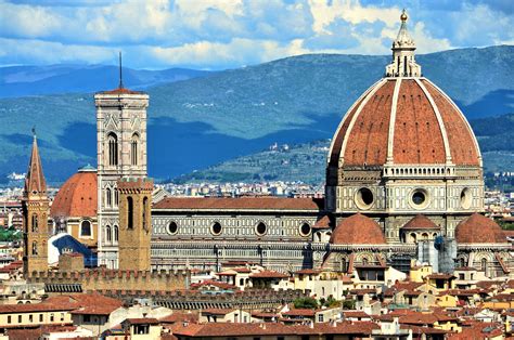 Skyline View of Duomo from Piazzale Michelangiolo in Florence, Italy ...