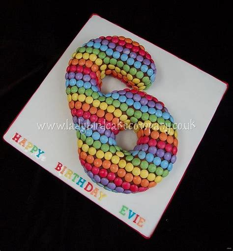 Colourful rainbow number 6 cake - Decorated Cake by Liz, - CakesDecor