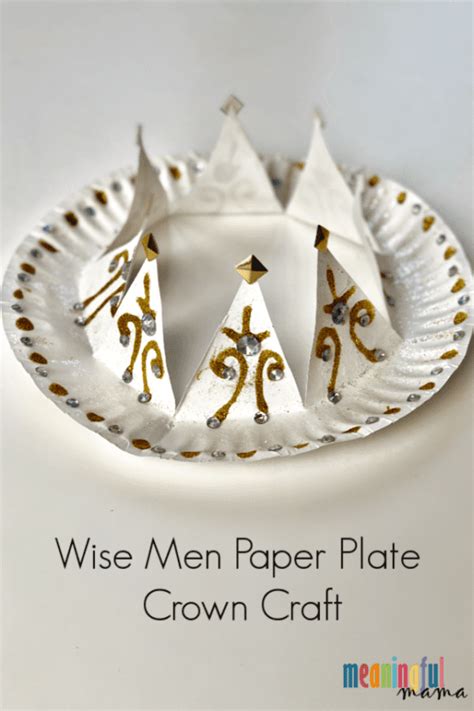 Wise Men Paper Plate Crown Craft