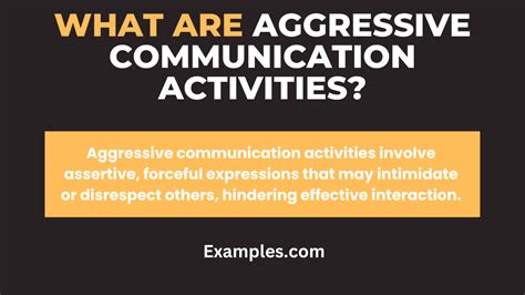 Aggressive Communication Activities - 19+ Examples, How to Improve