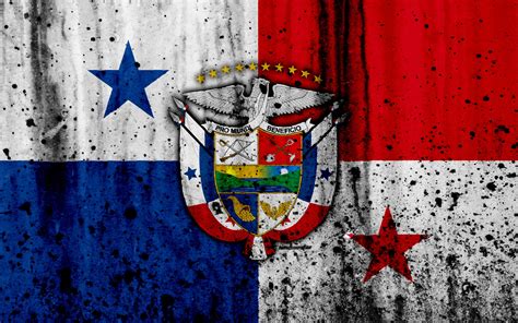 Download wallpapers panama flag 4k grunge north america flag of panama national symbols panama ...