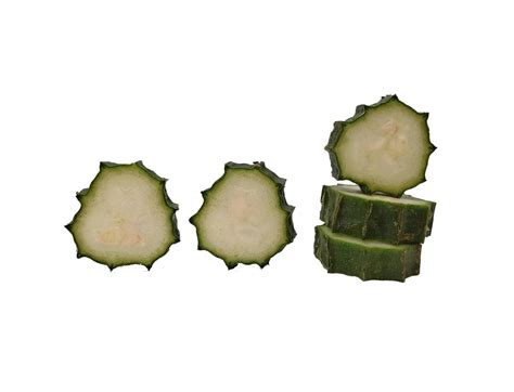 Luffa acutangula slices isolated on white background 22589244 Stock ...