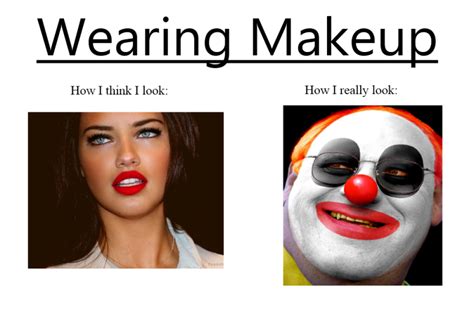 Makeup | What You Think You Look Like vs. What You Actually Look Like | Know Your Meme