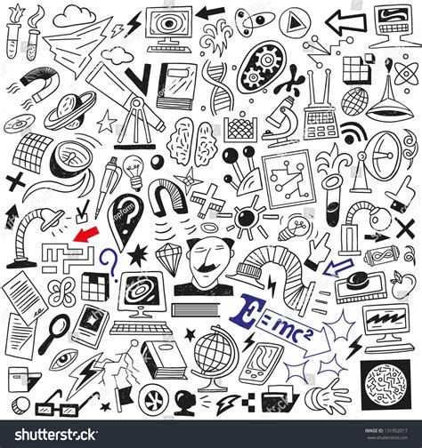 Science Doodles Collection Stock Vector (Royalty Free) 131952017 | Shutterstock