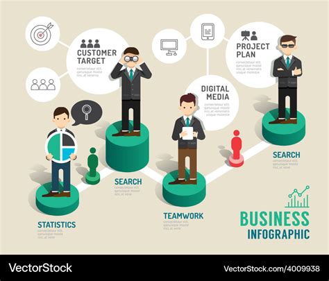 Business board game concept infographic Royalty Free Vector