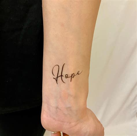 Hope Temporary Tattoo set of 2 / Quote Temporary Tattoo / Lettering ...