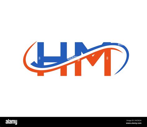 Initial HM Logo Design. HM Letter Linked Business Logo. HM logo Design for Financial ...