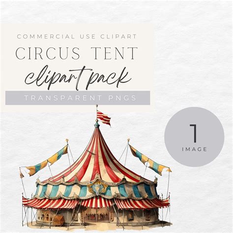 Circus Tent Clipart, Carnival Clipart, Instant Download, Commercial Use ...