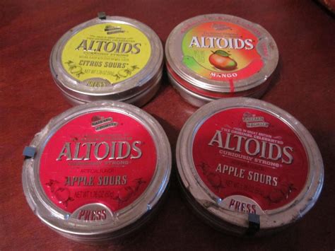 ALTOIDS Sours (4 Sealed Tins) 2 Apple, 1 Mango and 1 Citrus / Dented ...