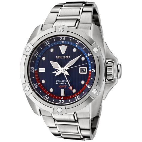 Men's Watches - ***R10 300***Seiko Men's SUN011 Velatura Kinetic GMT Blue Dial Stainless Steel ...