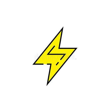 Electric bolt line icon stock vector. Illustration of shock - 155290743