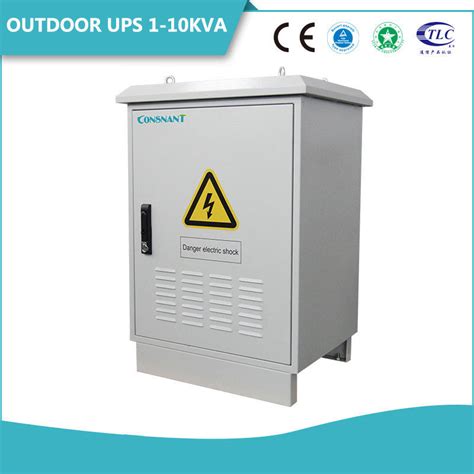 Integrated 10KVA Outdoor UPS System Double Conversion Online Design Waterproof