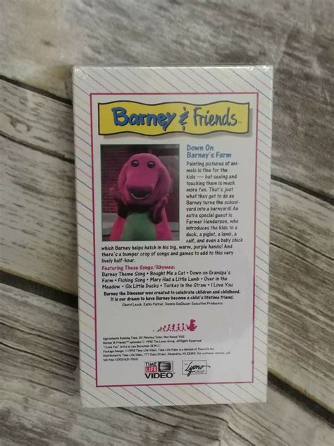 Barney And Friends Down On Barneys Farm VHS NEW Sealed Time | Etsy