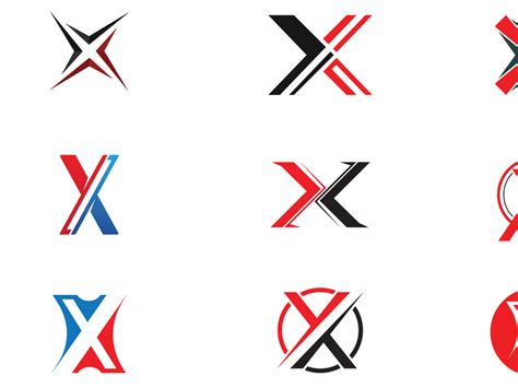 X cross letter initial logo vector by Upgraphic ~ EpicPxls