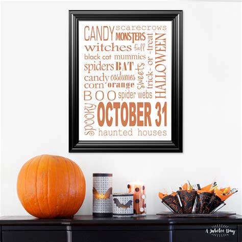 Halloween Word Art - A Jubilee Day