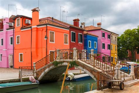 Colorful Houses on the Burano, Venice, Italy Stock Photo - Image of ...