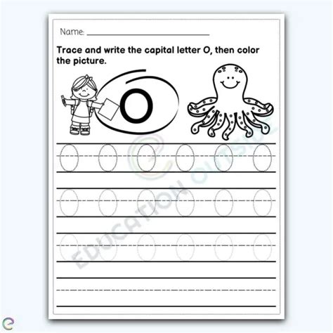 Capital Letter O - Tracing Worksheet - 3 Pack