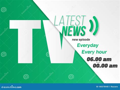 TV News Opening Scene. Vector Broadcast News Banner Template Stock Vector - Illustration of ...