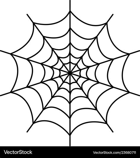 Symmetrical spider web icon outline style Vector Image