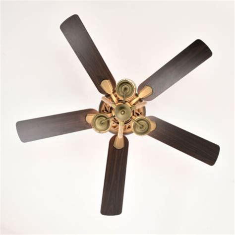 52" 5 Blades Bronze Ceiling Fan with LED Light With Remote Control ...