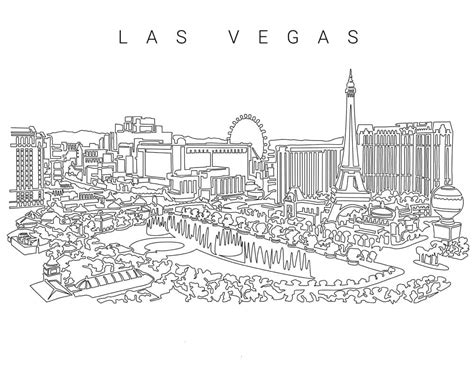 Wonderful Las Vegas coloring page - Download, Print or Color Online for Free