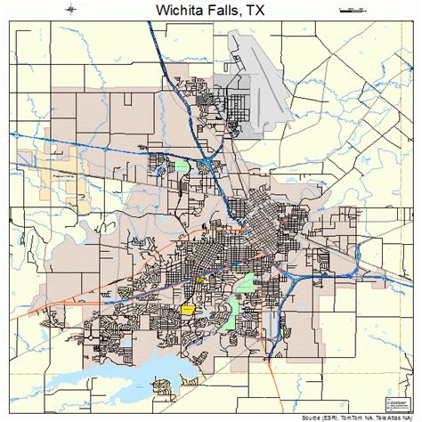 Wichita Falls Texas Street Map 4879000