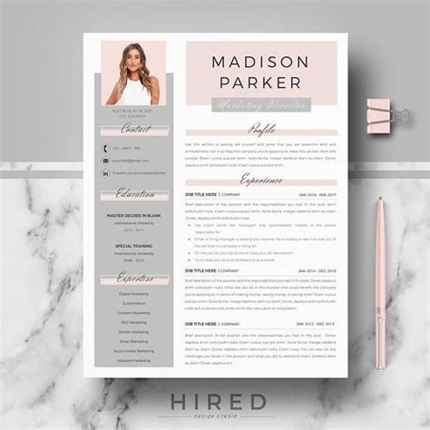 Resume Design Template, Modern Resume Template, Creative Resume Templates, Professional Resume ...