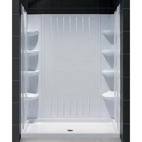 Shop DreamLine Qwall-3 White Acrylic Shower Wall Surround Side and Back Panels (Common: 59-in x ...