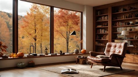 Fall Tress Window Background for Zoom Meetings, New England Fall ...