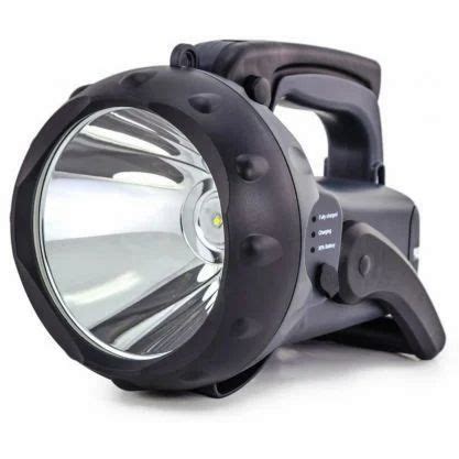 LED Search Light 10W 'Super Bright' with 6000mAh Li-ion Rechargeable Battery (Range upto 1.2 km ...