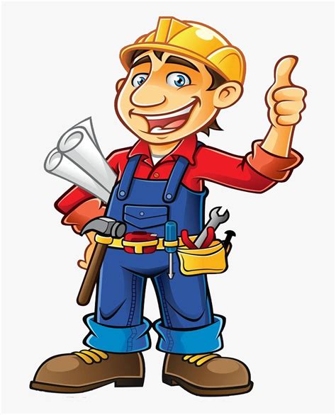 Cartoon Handyman, HD Png Download - kindpng