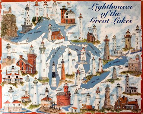 Lighthouses of the Great Lakes Puzzle | Jigsaw Puzzles