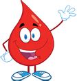 Drop blood cartoon character Royalty Free Vector Image