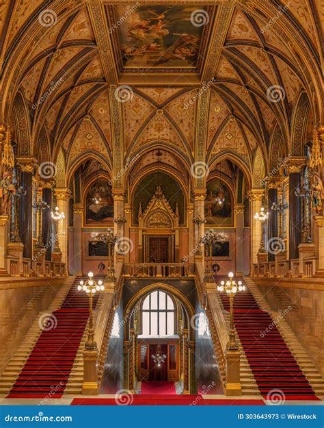 Stunning Interior of the Parliament Building in Budapest, Hungary Editorial Stock Photo - Image ...