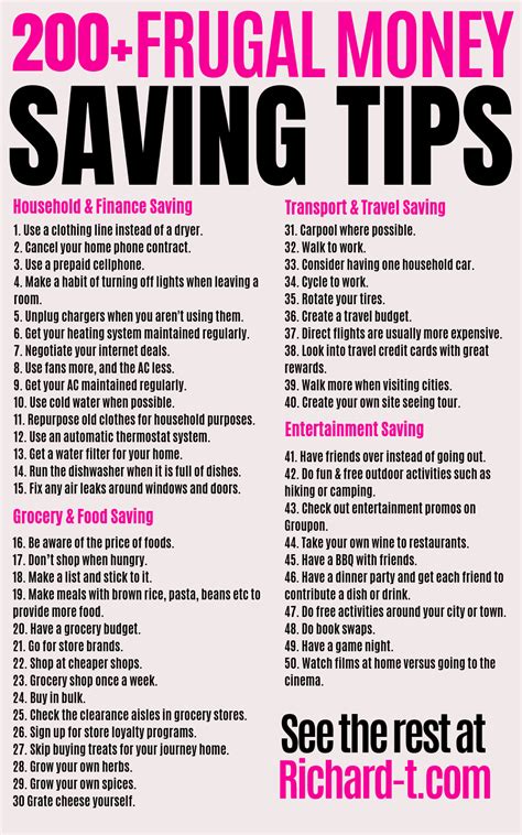 The ULTIMATE money saving list! Here are 200+ frugal money saving tips ...