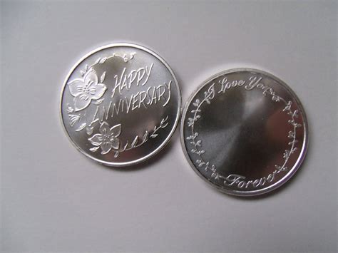 Fine .999 Silver 1 oz Engravable Happy Anniversary Gift. Engravable ...