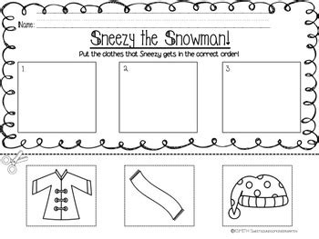 Sneezy the Snowman! Literacy Activities by Sweet Sounds of Kindergarten